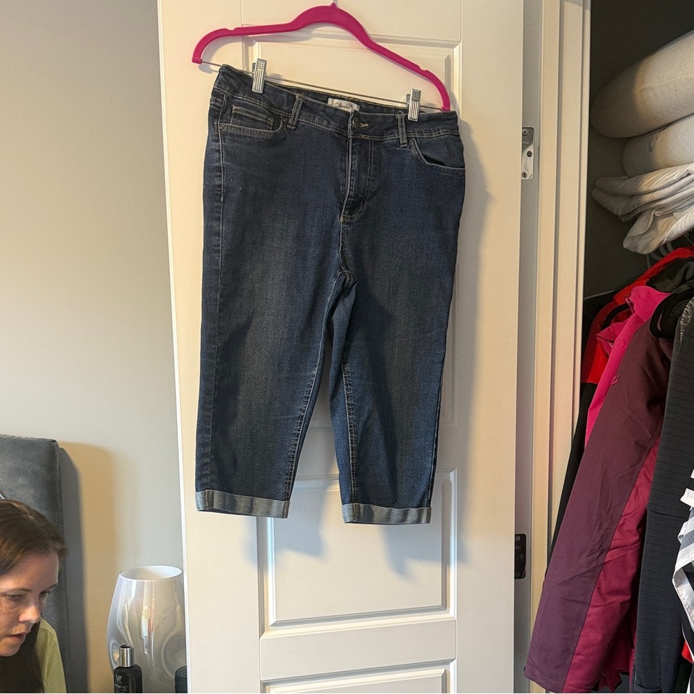 CHARLIE B Dark Blue Ankle Jeans